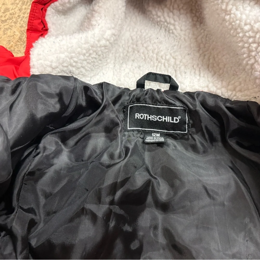 Rothschild Red and Black Hooded Jacket‎